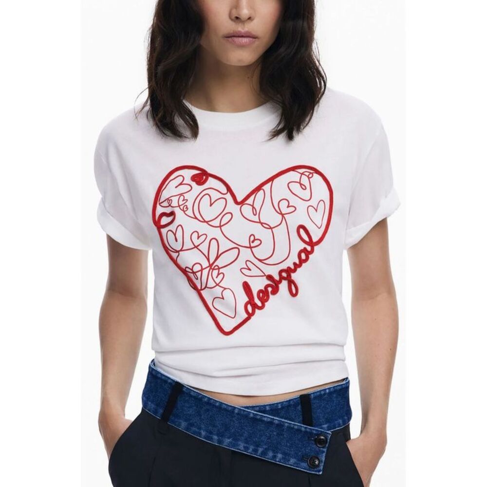 Desigual Bianco Cotton Women's Women's T-Shirt